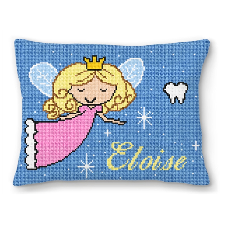 Tooth Fairy Needlepoint Pillow