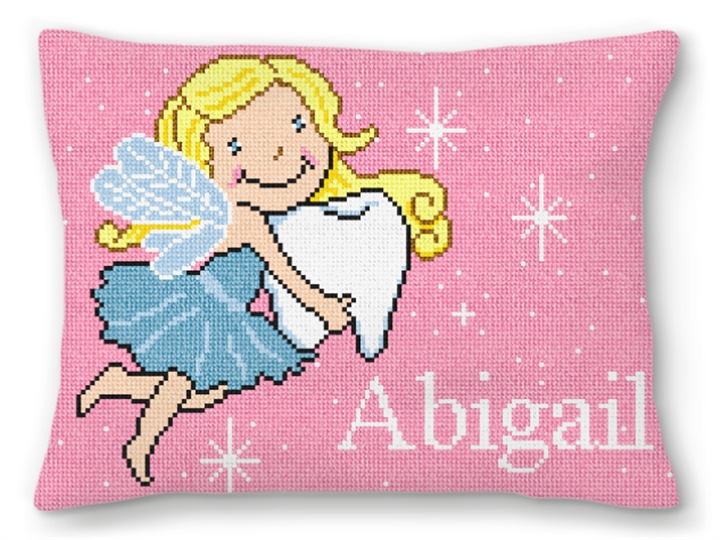 Tooth Fairy Princess Needlepoint Pillow