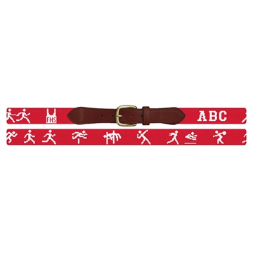 Track and Field Needlepoint Belt