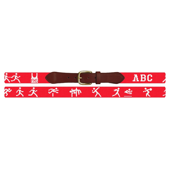 Track and Field Needlepoint Belt