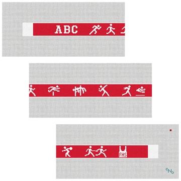 Track and Field Needlepoint Kit Stitched Preview