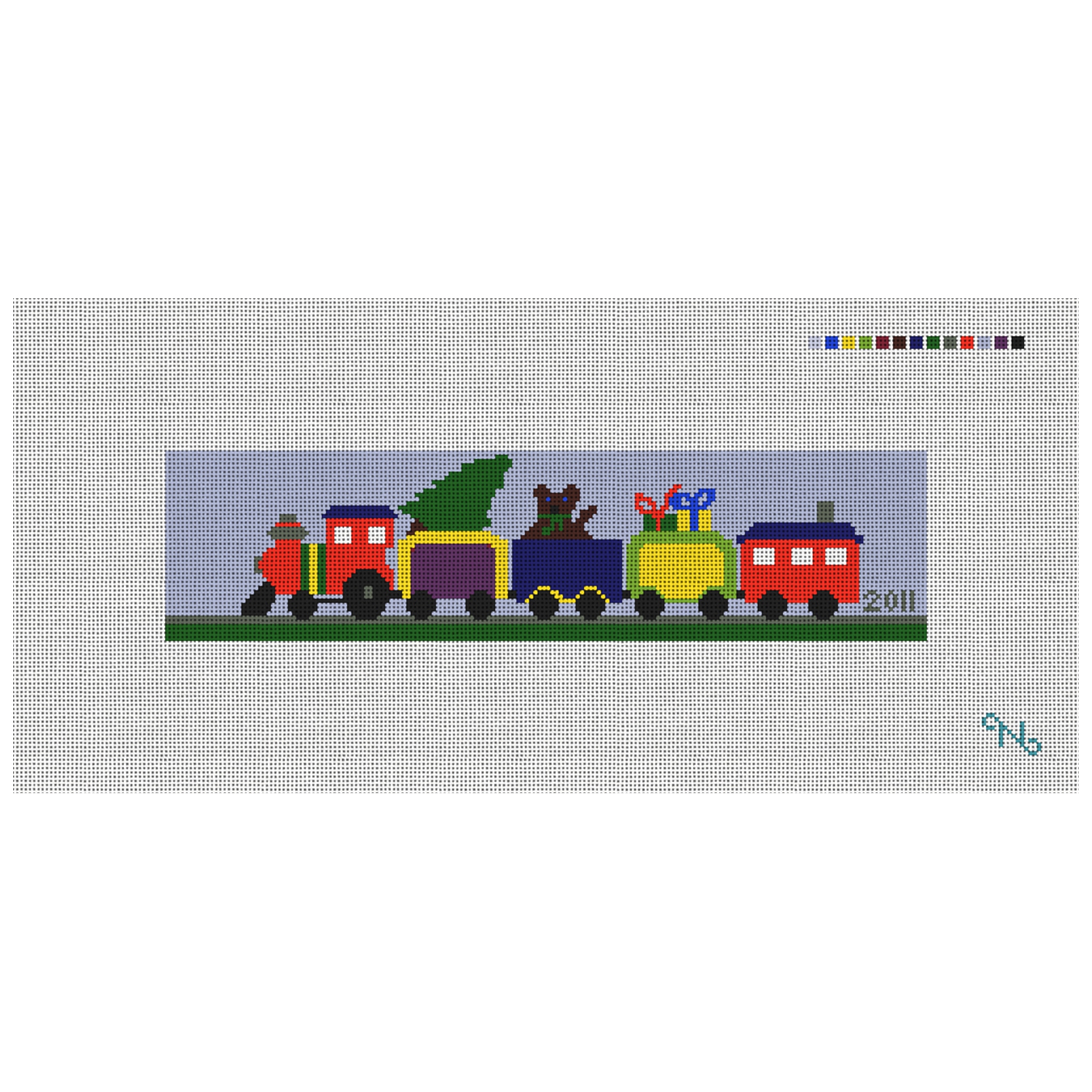 Train - Personalized Needlepoint Ornament Kit