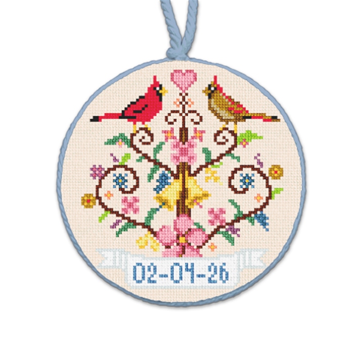 Tree Of Life Birds Needlepoint Ornament