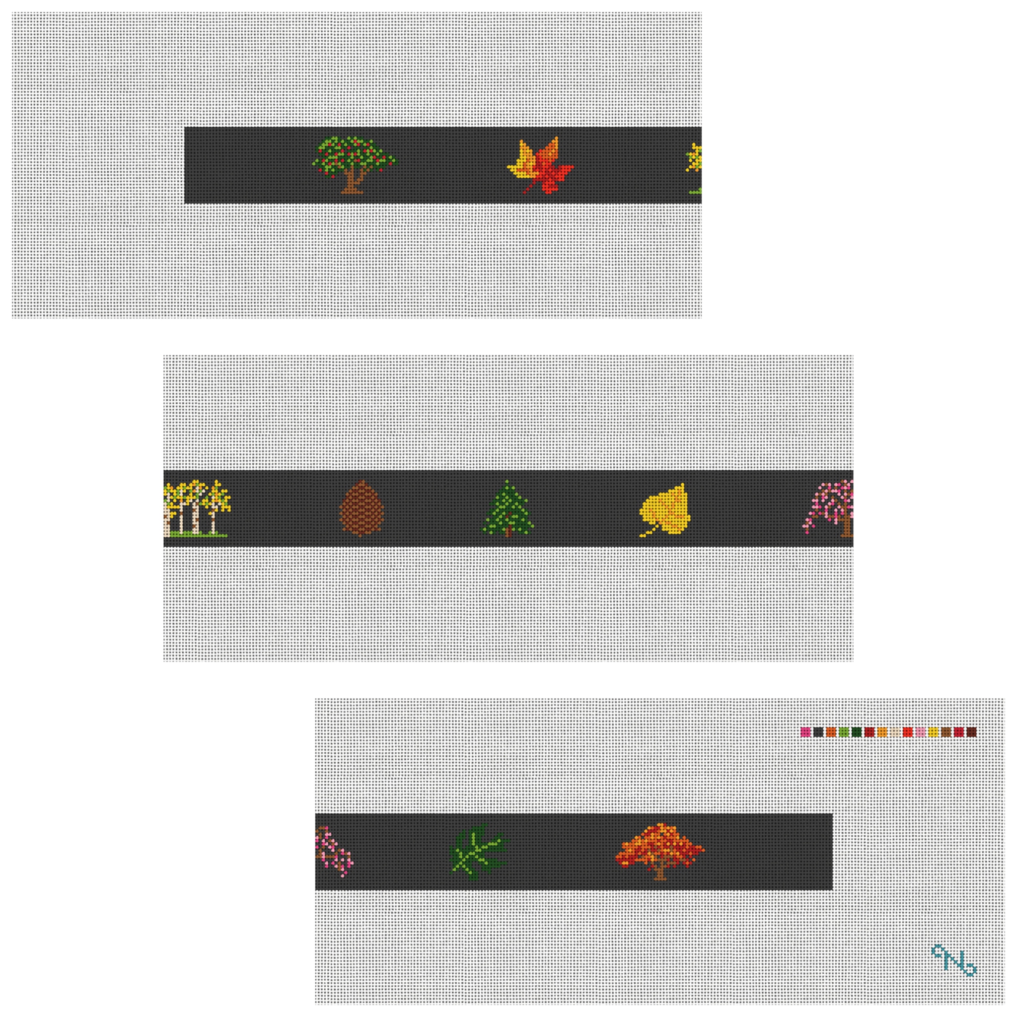 Trees and Leaves Needlepoint Belt Kit