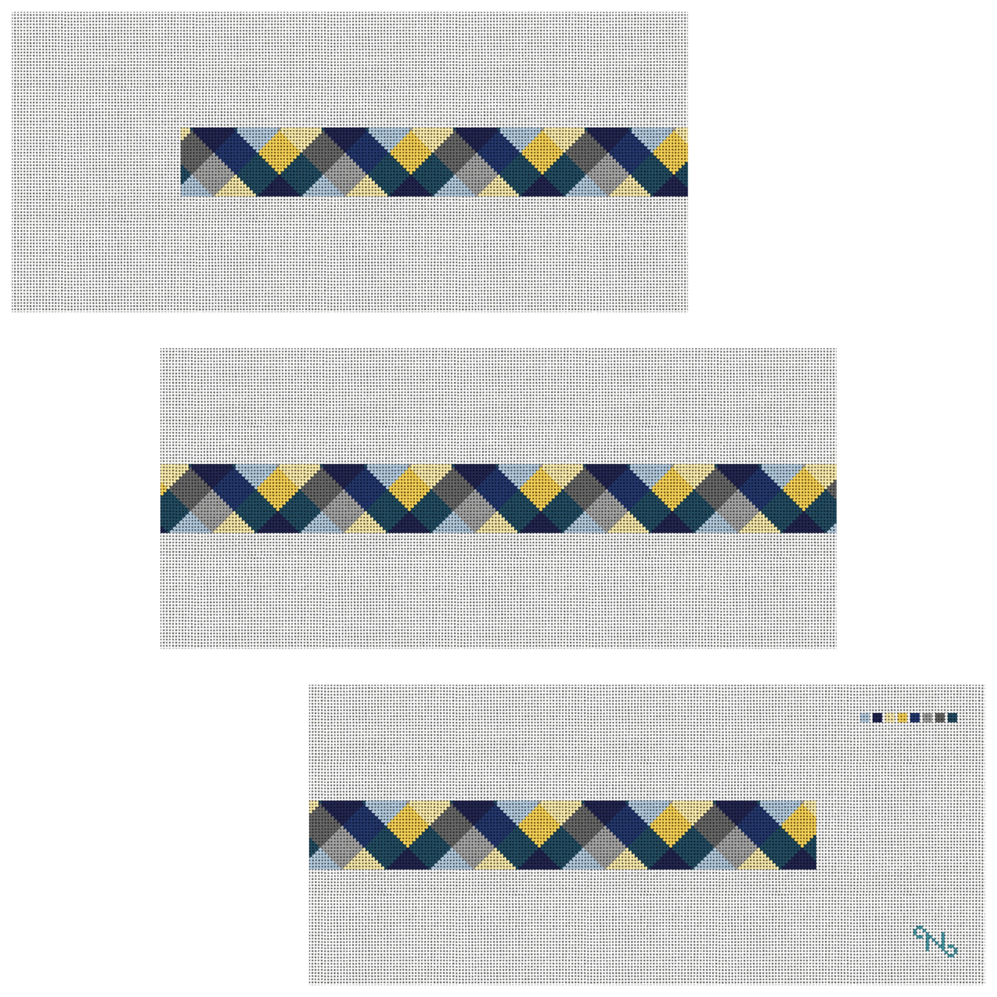 Triangular Wave Needlepoint Belt Kit