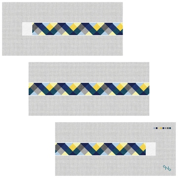 Triangular Wave Needlepoint Belt Kit Stitched Preview
