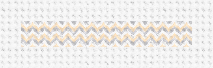 Tricolor Chevron Needlepoint Key Fob Kit