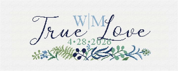True Love Wedding Needlepoint Pillow Kit