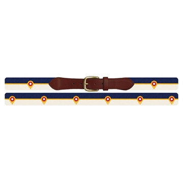 Tulsa Oklahoma Flag Needlepoint Belt