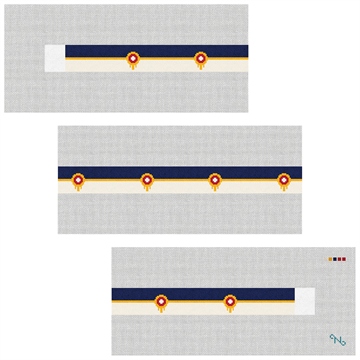 Tulsa Oklahoma Flag Needlepoint Belt Kit Stitched Preview