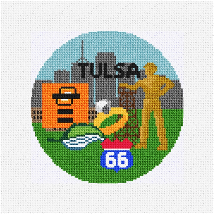 Tulsa Oklahoma Needlepoint Ornament Kit