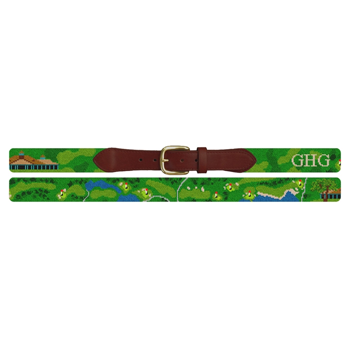 Tuxedo Club Golf Course Needlepoint Belt