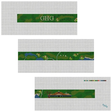 Tuxedo Club Golf Course Needlepoint Belt Kit