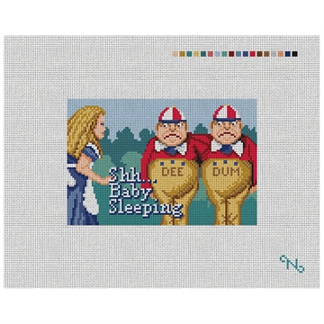 Tweedledum and Dee Needlepoint Door Hanger Kit