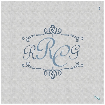 Two Initials Needlepoint Pillow Kit