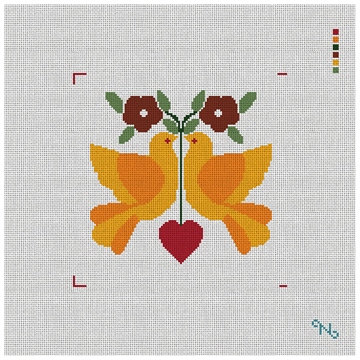 Two Turtle Doves Needlepoint Kit