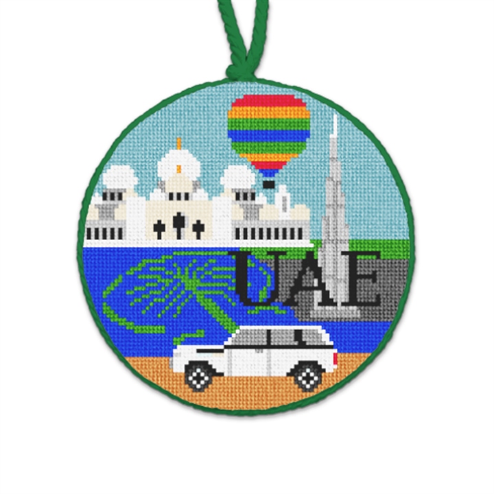 UAE Needlepoint Ornament