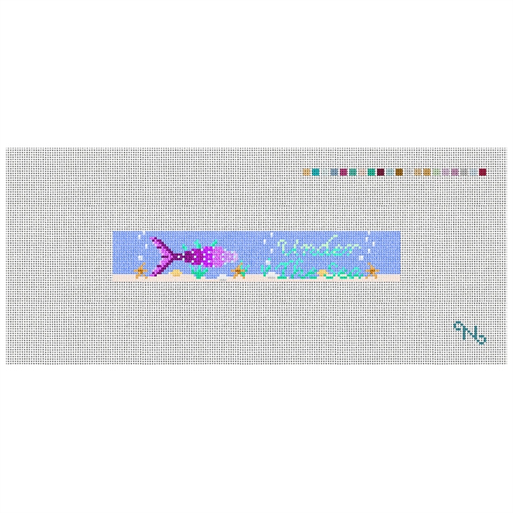Under The Sea Needlepoint Key Fob Kit Stitched Preview