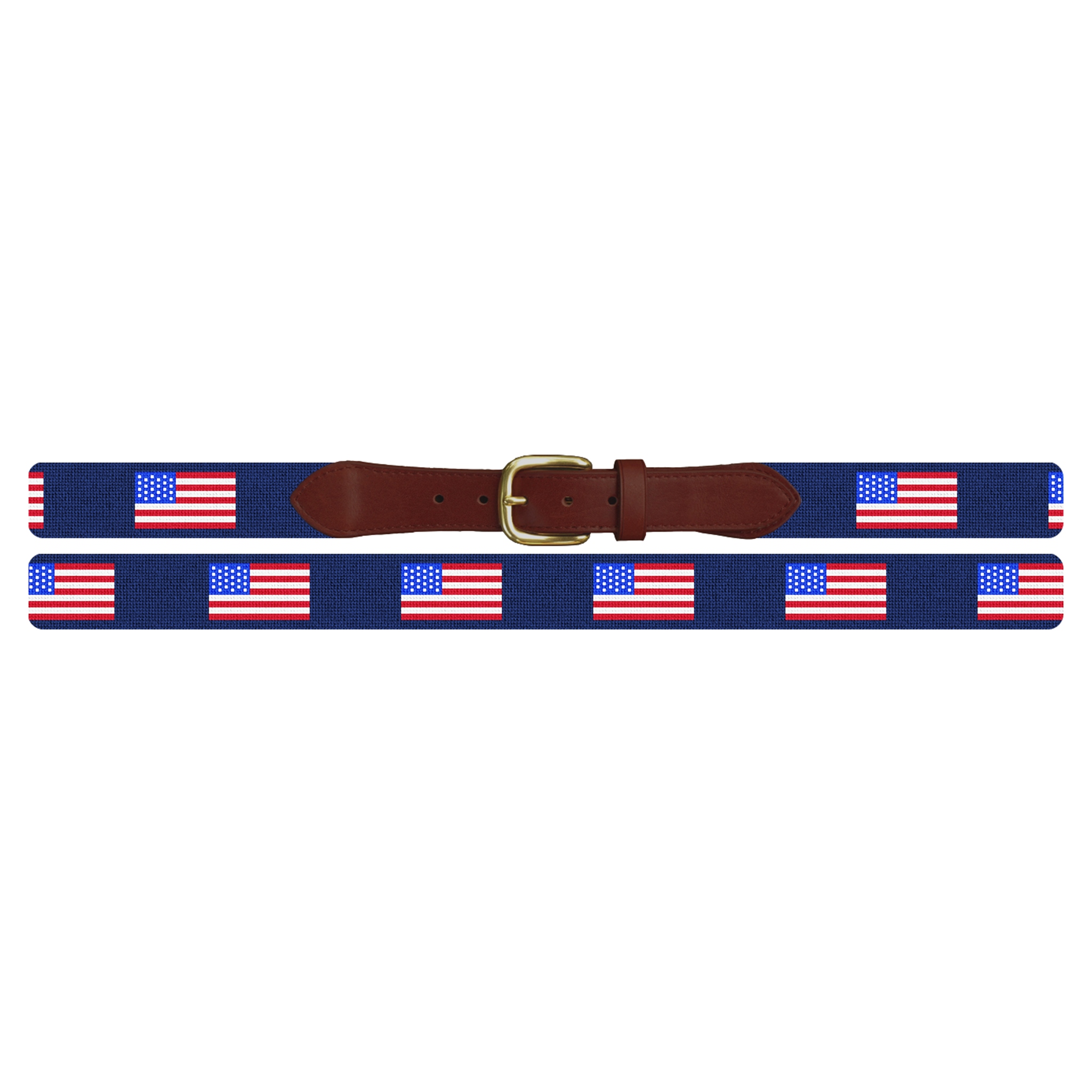 United States Flag Needlepoint Belt