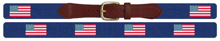 United States Flag Needlepoint Belt