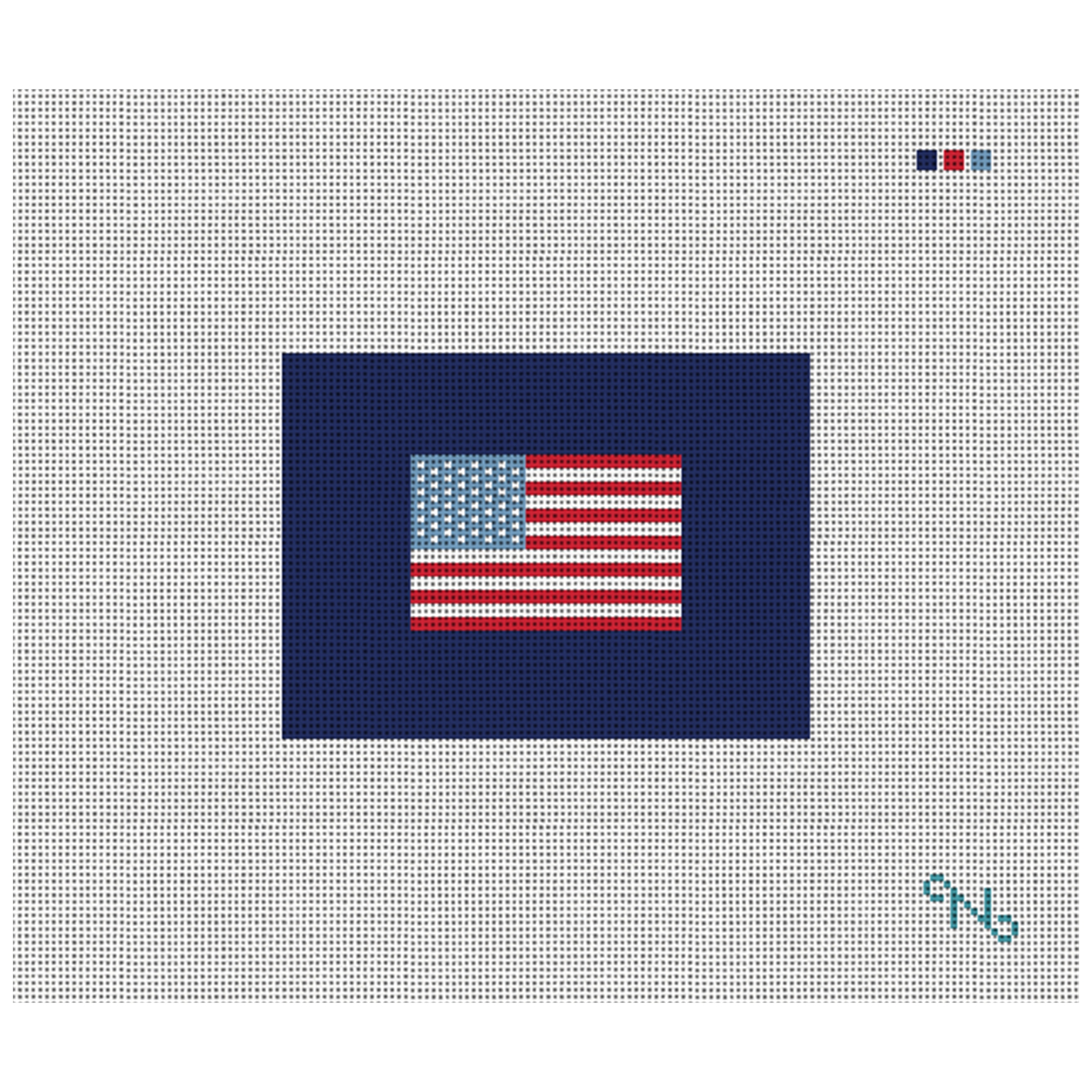US Flag Needlepoint Card Wallet Kit