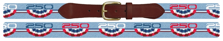 USA 250 Years Patriotic Needlepoint Belt