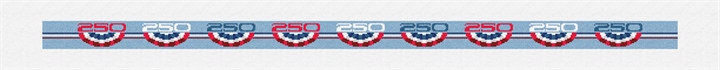 USA 250 Years Patriotic Needlepoint Belt Kit Stitched Preview