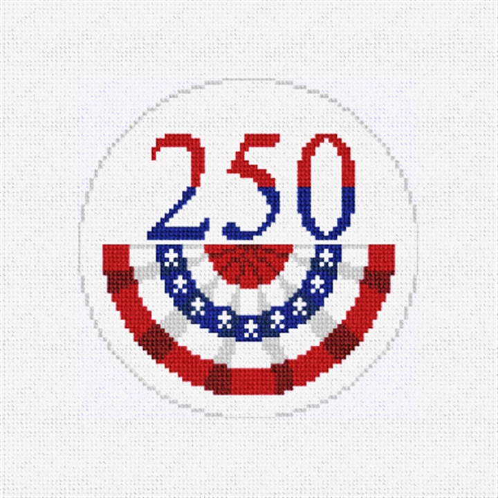 USA 250 Years Patriotic Needlepoint Ornament Kit