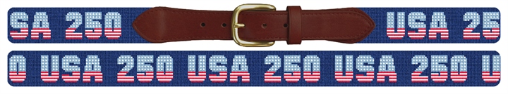 USA 250 Years Spirit Needlepoint Belt