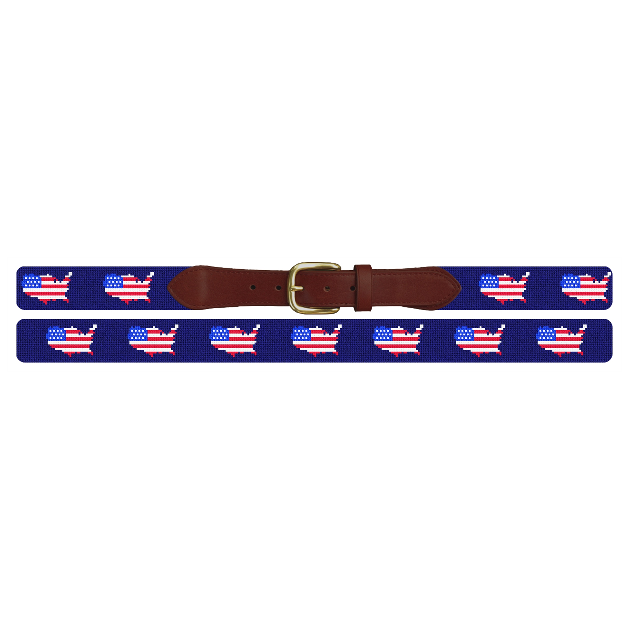 USA Flag Needlepoint Belt