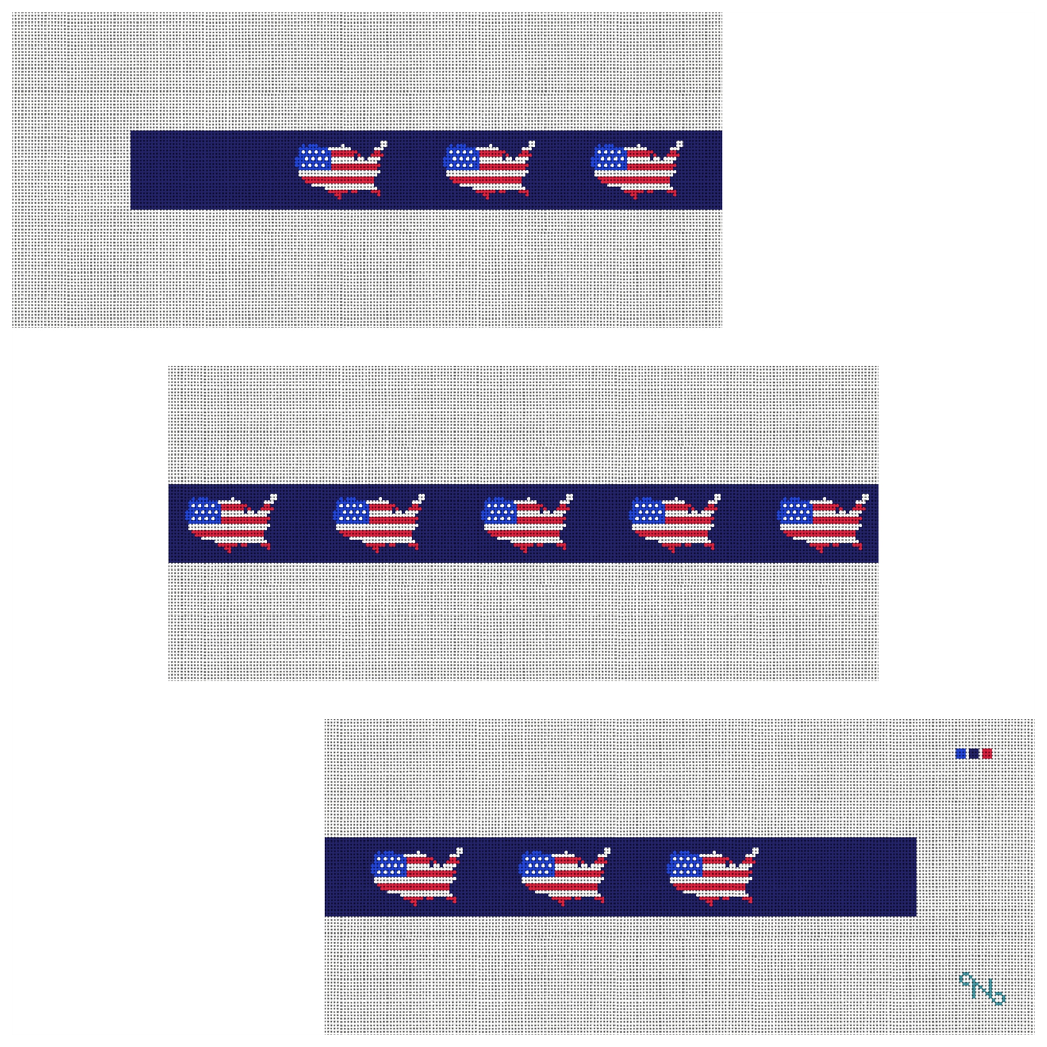 USA Flag Needlepoint Belt Kit