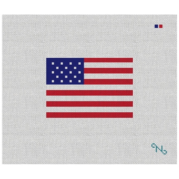 USA Flag Needlepoint Card Wallet Kit