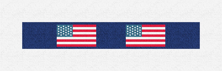 USA Flag Needlepoint Key Fob Kit