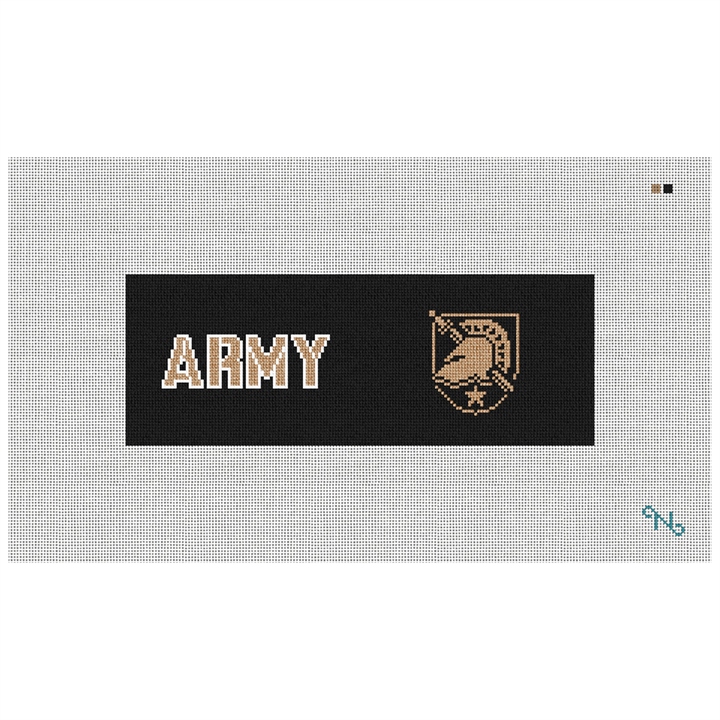 USMA West Point Needlepoint Wallet Kit Stitched Preview