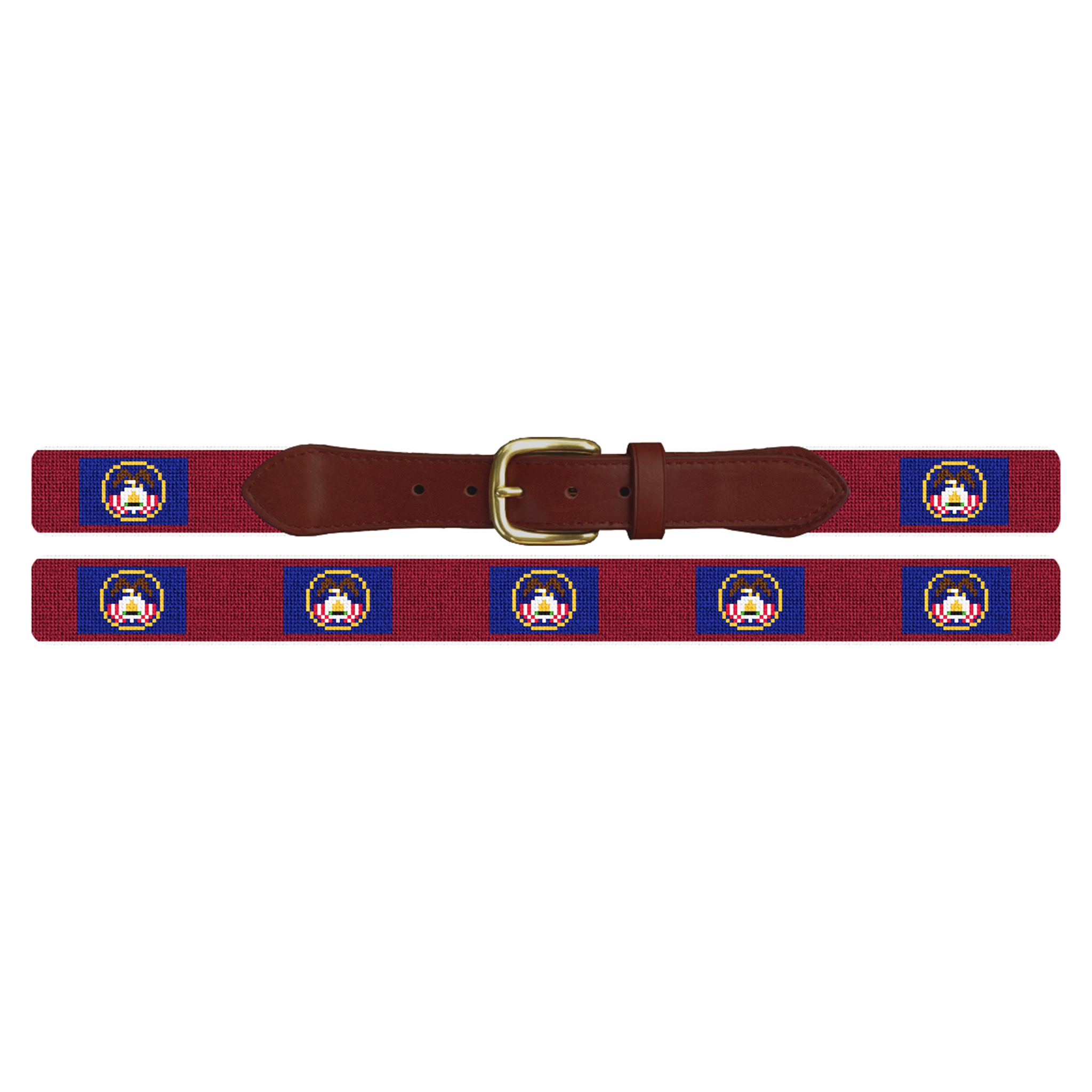 Utah Flag Needlepoint Belt