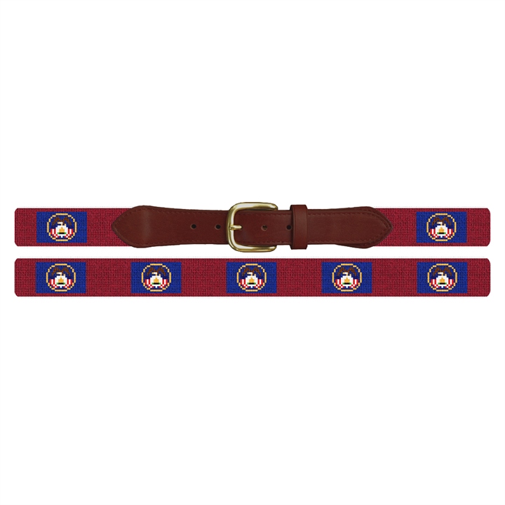 Utah Flag Needlepoint Belt