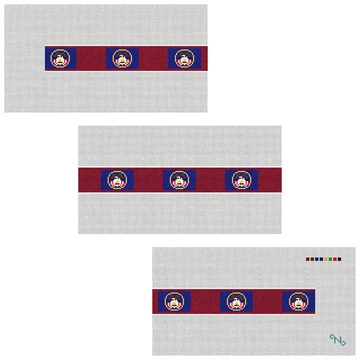 Utah Flag Needlepoint Belt Kit Stitched Preview