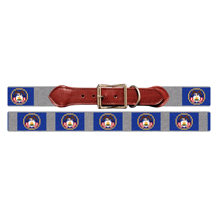 Utah Flag Needlepoint Dog Collar