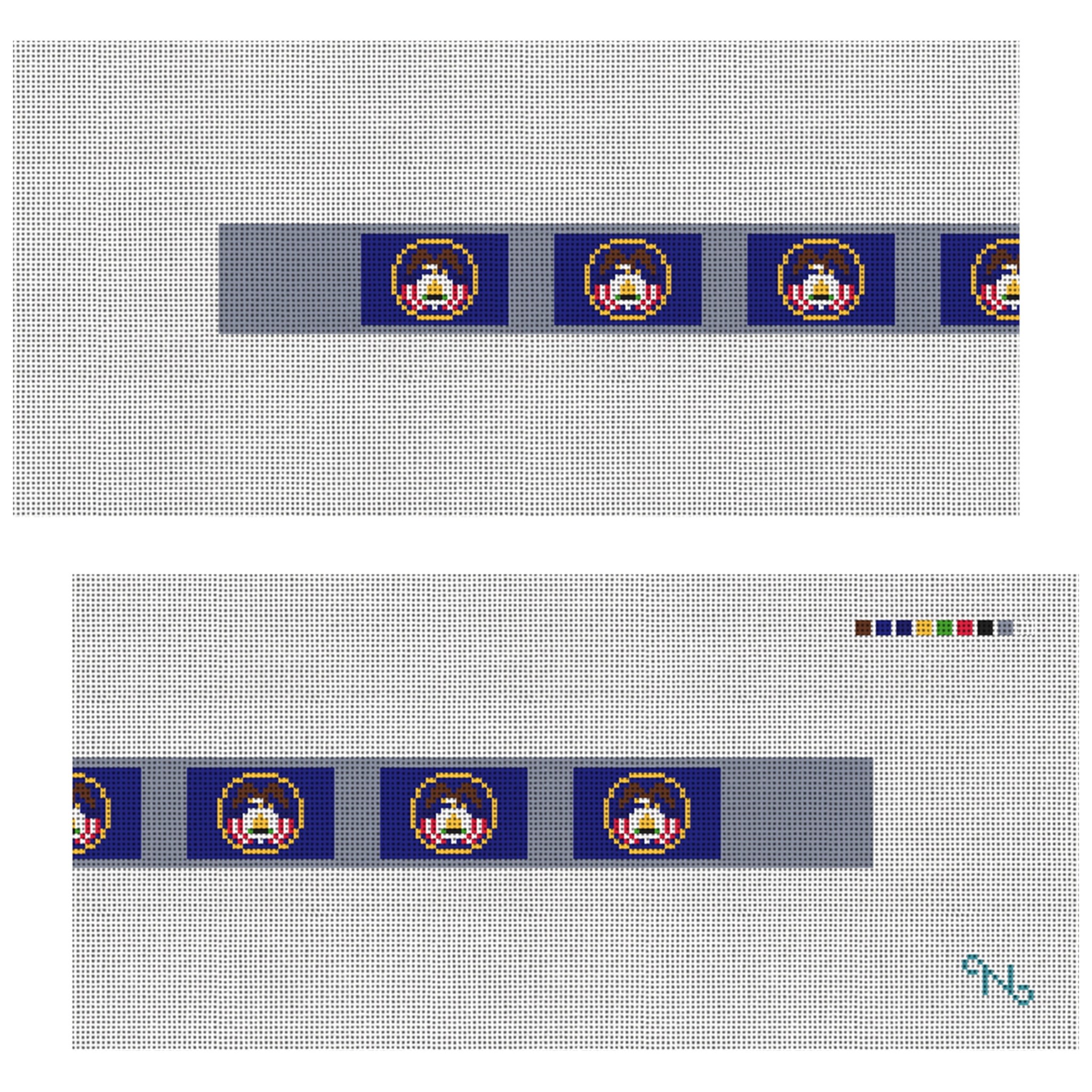 Utah Flag Needlepoint Dog Collar Kit