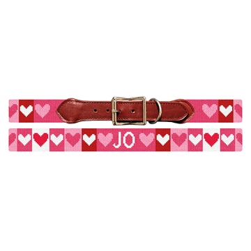 Valentine Needlepoint Dog Collar