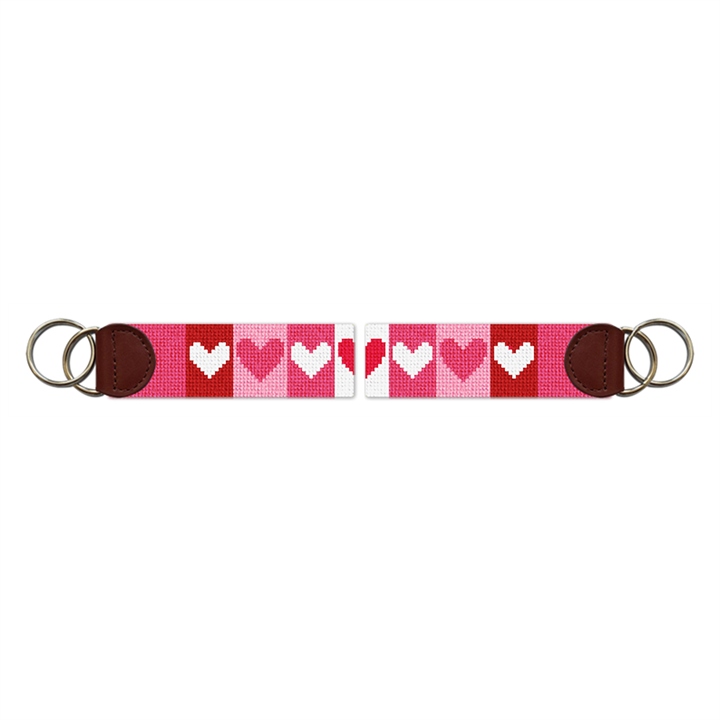 Valentine Needlepoint Key Fob