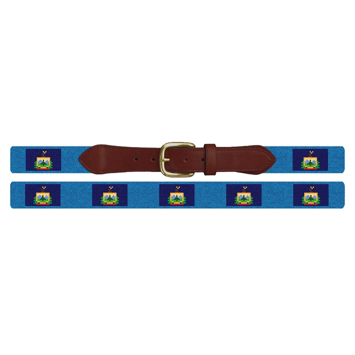 Vermont Flag Needlepoint Belt