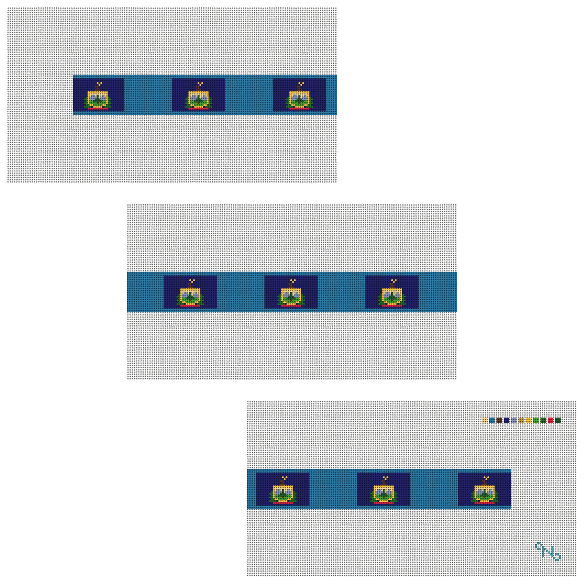 Vermont Flag Needlepoint Belt Kit