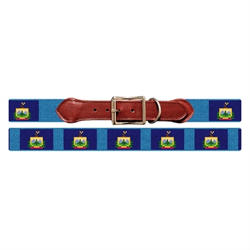 Vermont Flag Needlepoint Dog Collar