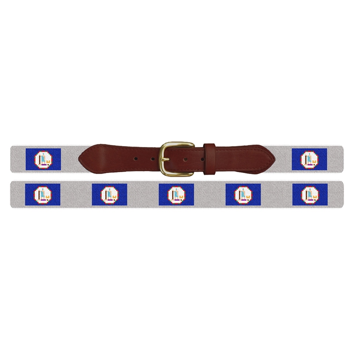 Virginia Flag Needlepoint Belt