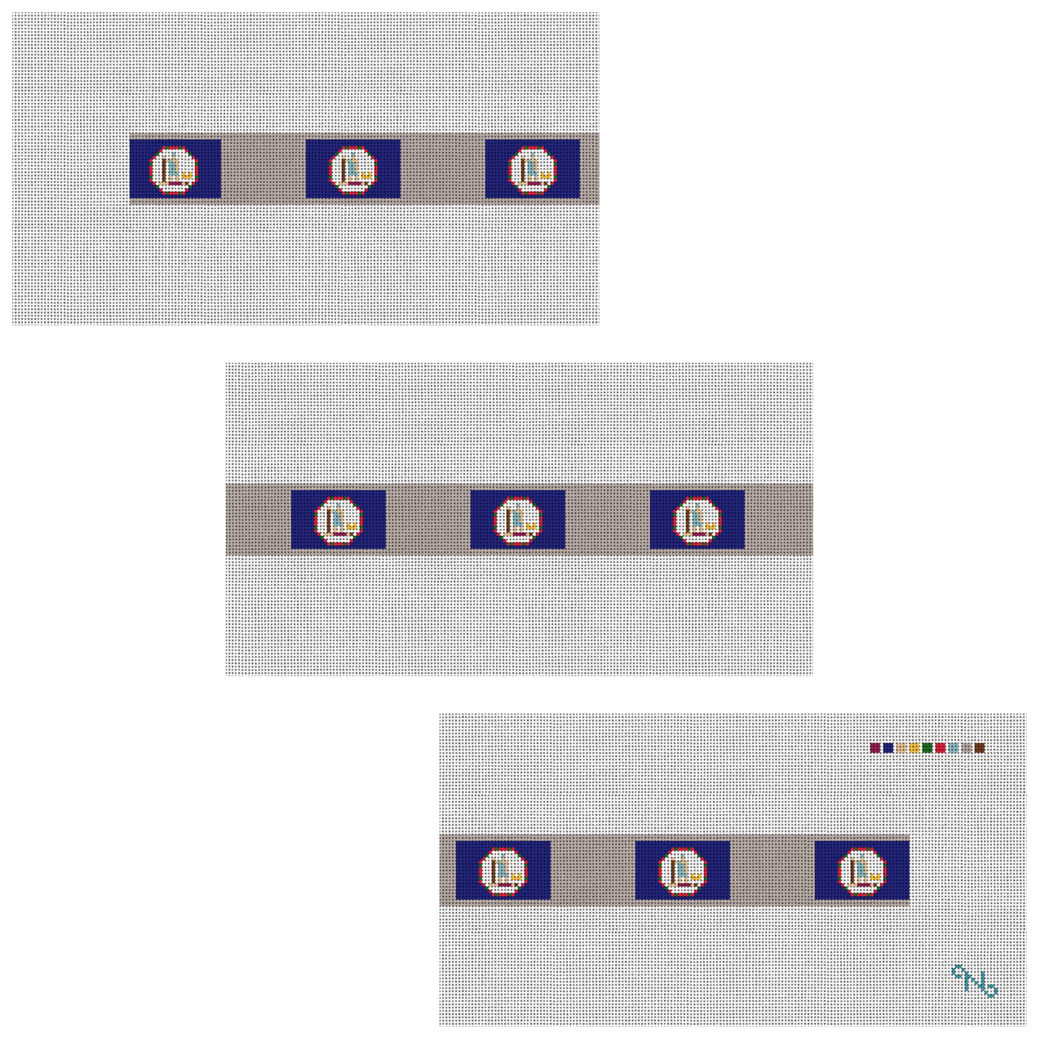 Virginia Flag Needlepoint Belt Kit