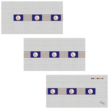 Virginia Flag Needlepoint Belt Kit Stitched Preview
