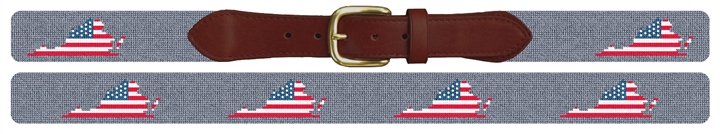 Virginia State Needlepoint Belt