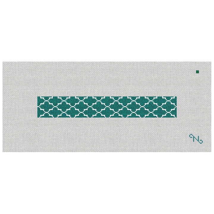 Viridian Gothic Needlepoint Key Fob Kit Stitched Preview