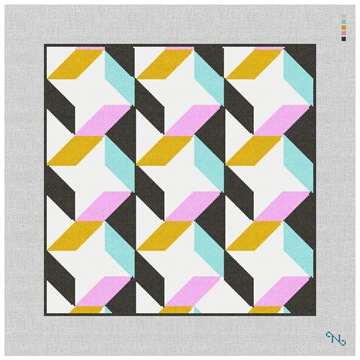 Vize Modern Needlepoint Kit Stitched Preview